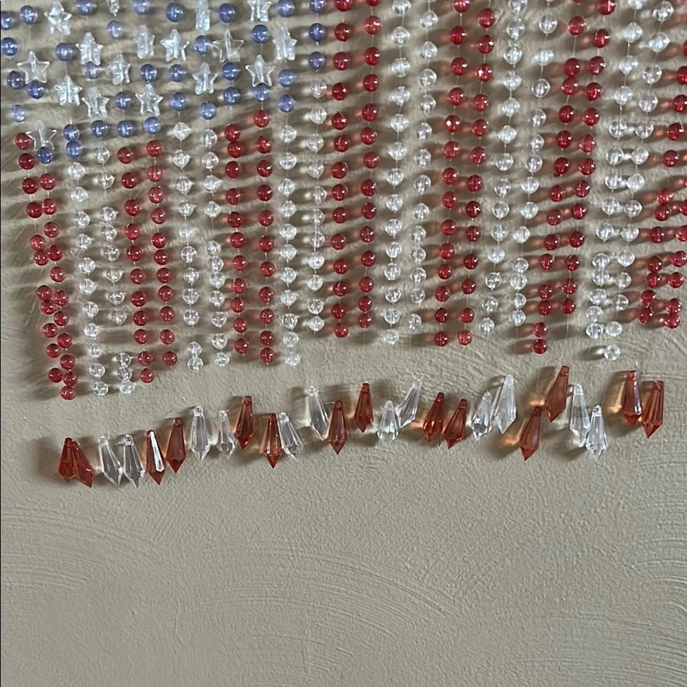 Patriotic Beaded Flag Wall Hanging - Picture 5 of 5